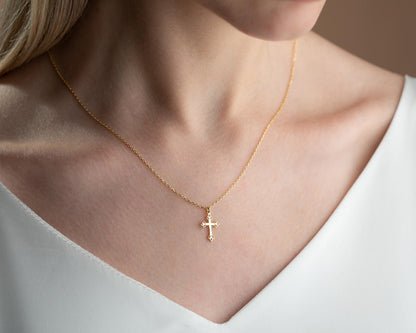 Grace & Glow Cross Necklace – Faith Wrapped in Pure Elegance
