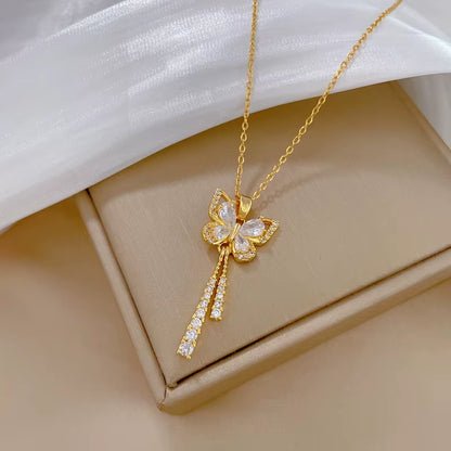 Luna Bloom Butterfly Tassel Necklace – Grace in Every Glimmer