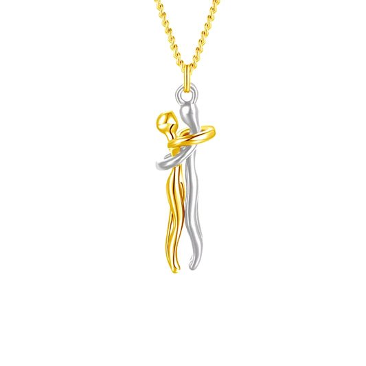 Embrace Forever – Adjustable Hugging Couple Pendant Necklace for Lovers