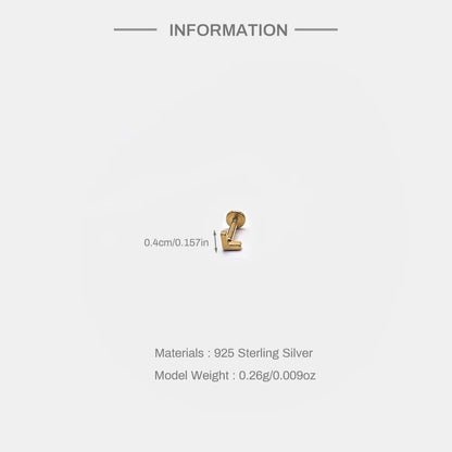 Luxe Line Mini Zircon Stud – A Spark of Modern Minimalism